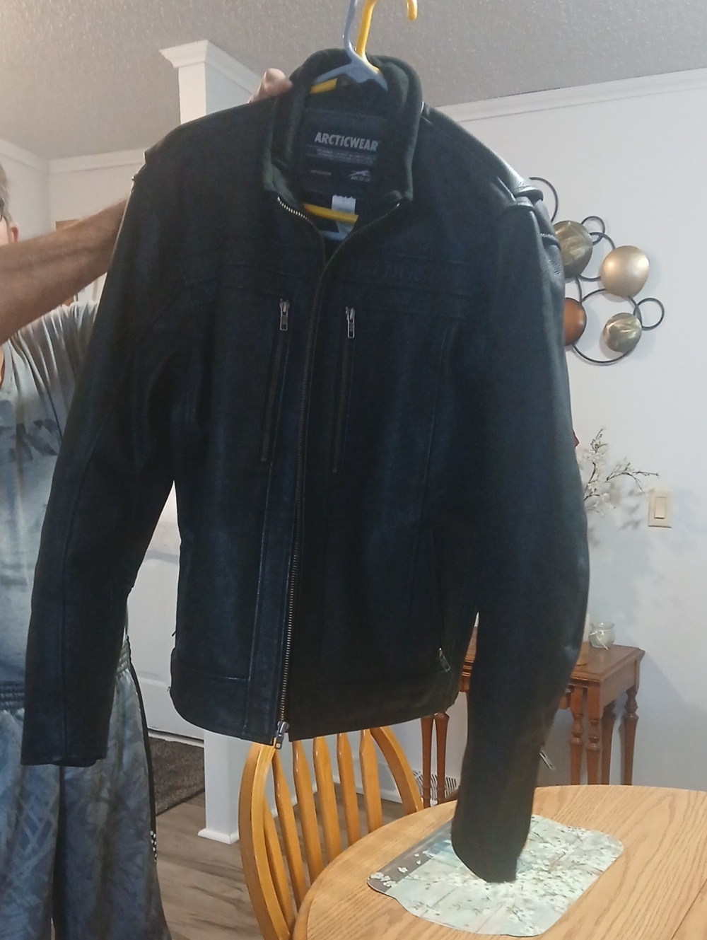 Arcticwear By ARCTICCAT Leather Jacket Sz Lg. Vintage